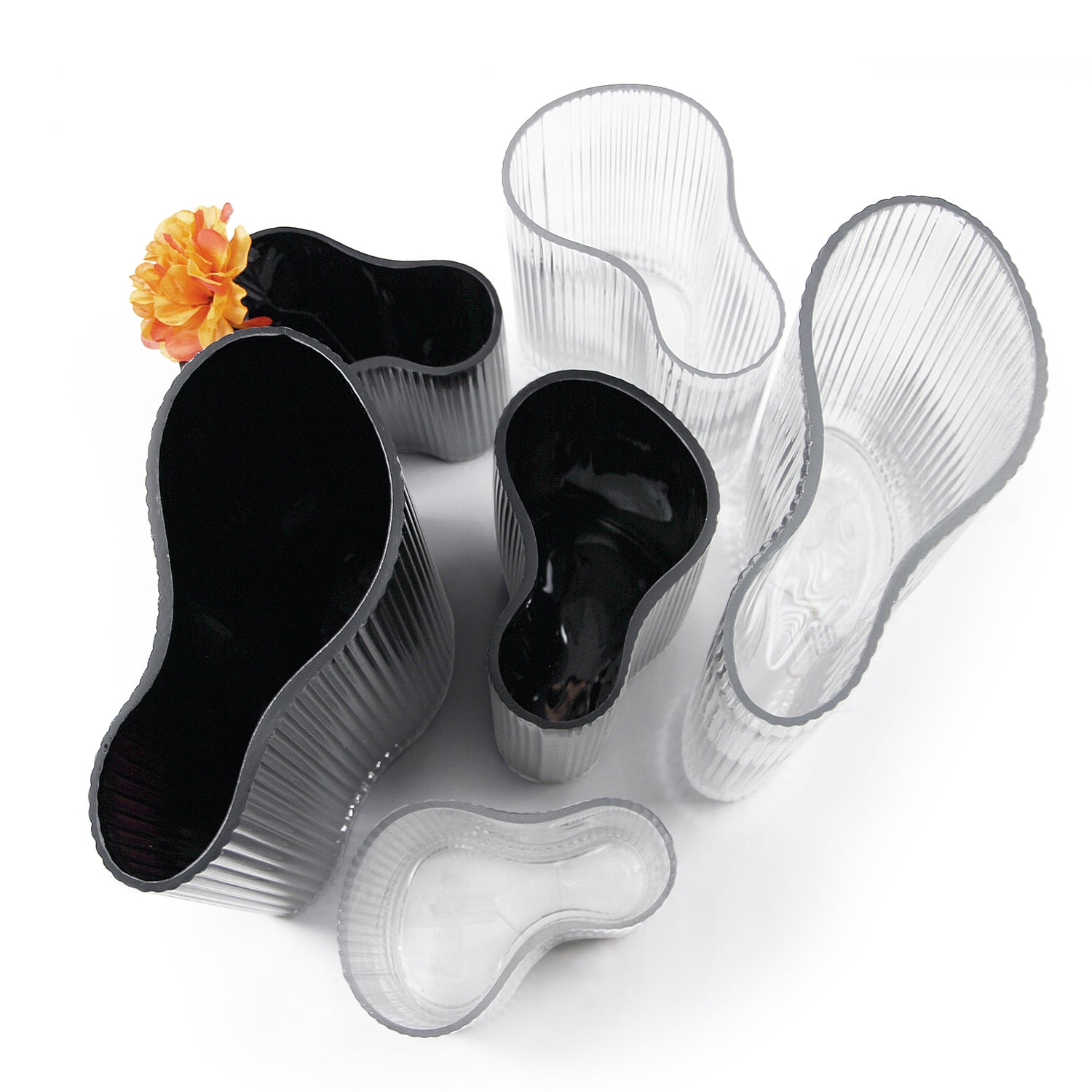 Wavy Ribbed Designer Vase | Galore Home: Luxury Home Decor, Elegant Home Furnishings, Stylish Home Accents & Contemporary Home Accessories