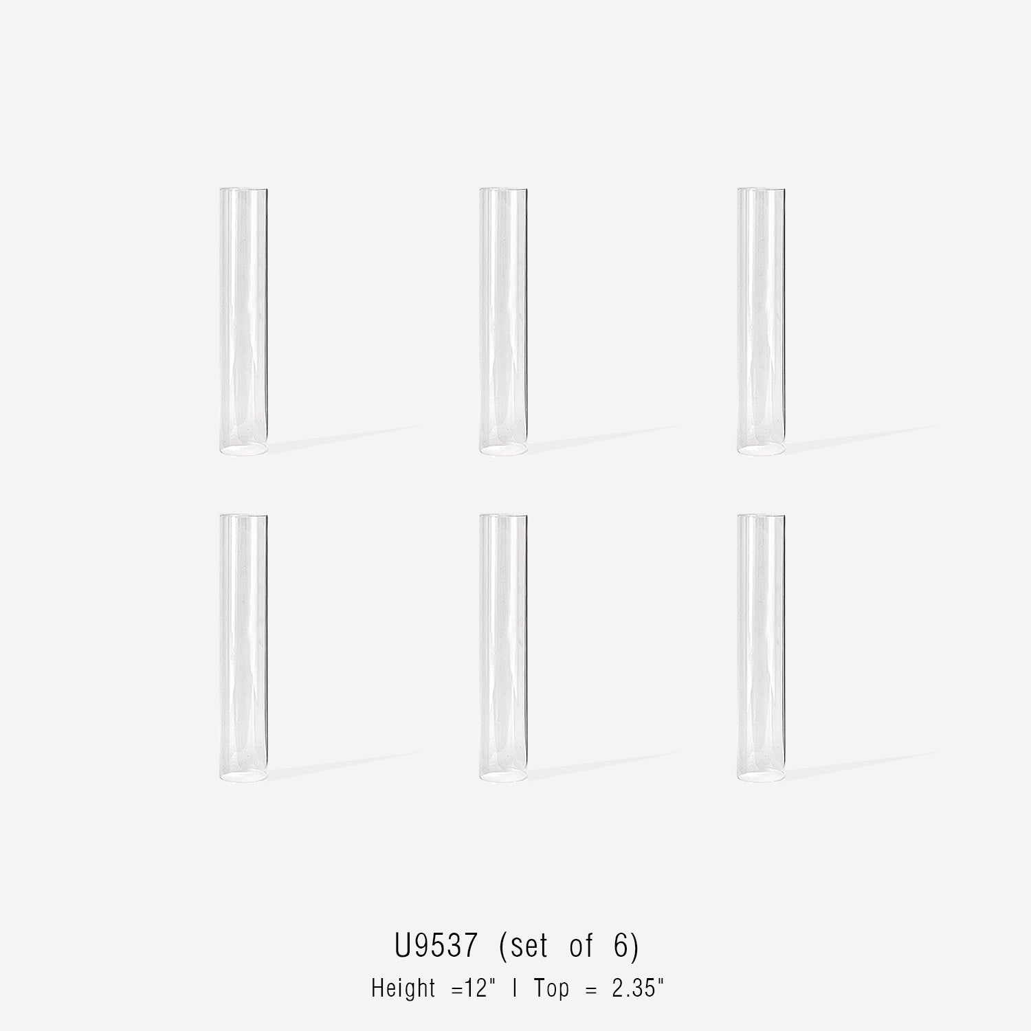Glass Chimney Hurricane Candle Holder (set of 6)