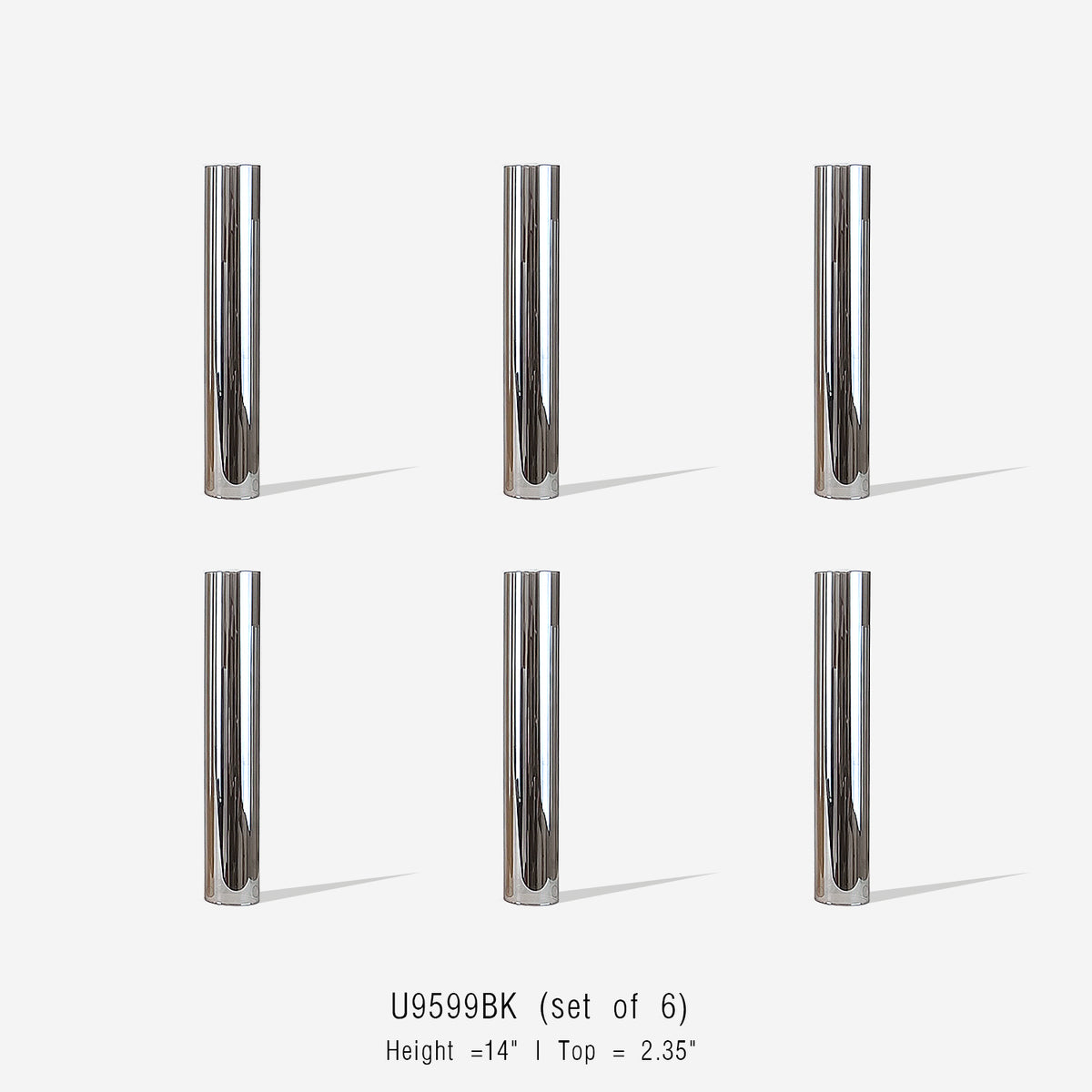 Glass Chimney Hurricane Candle Holder (set of 6)