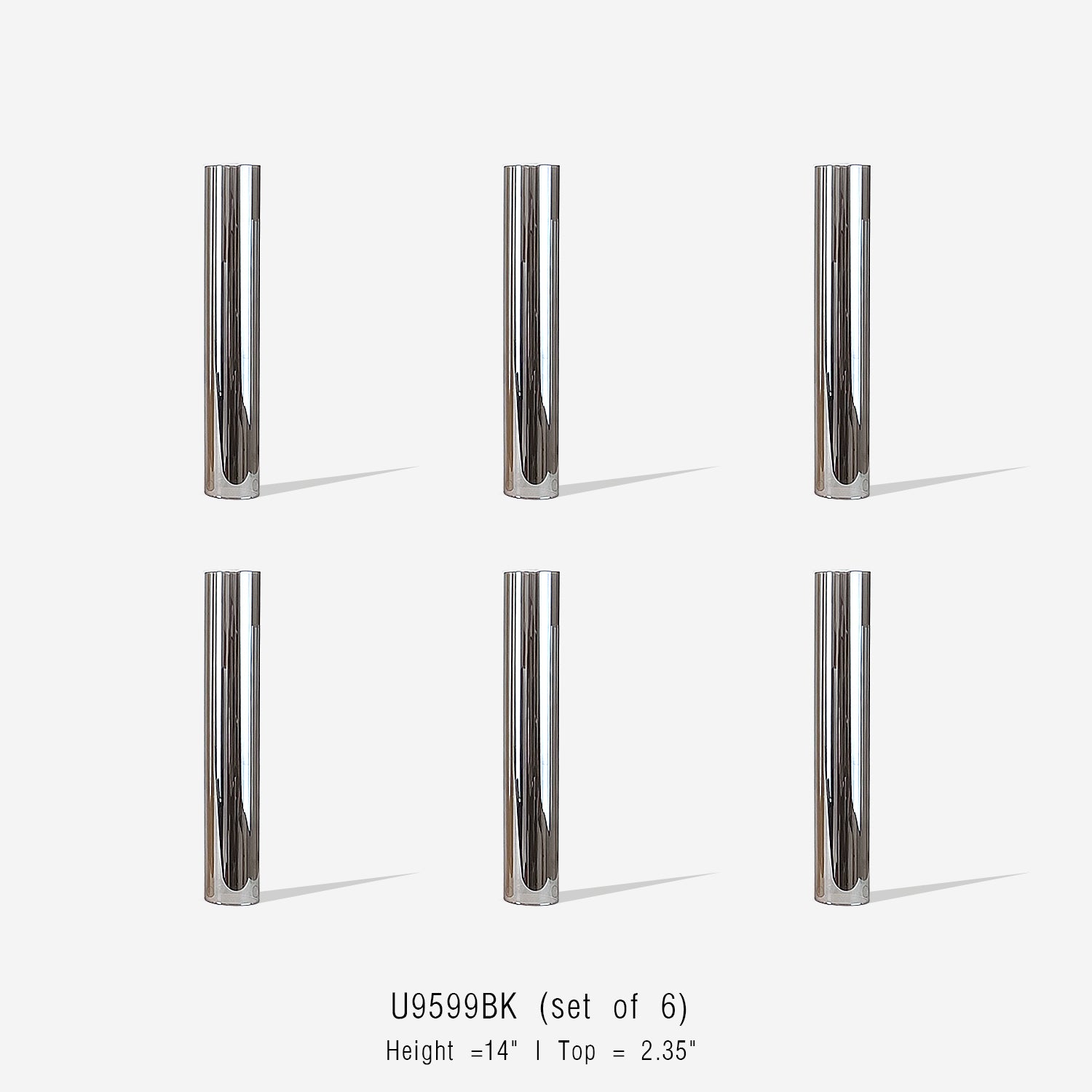 Glass Chimney Hurricane Candle Holder (set of 6)