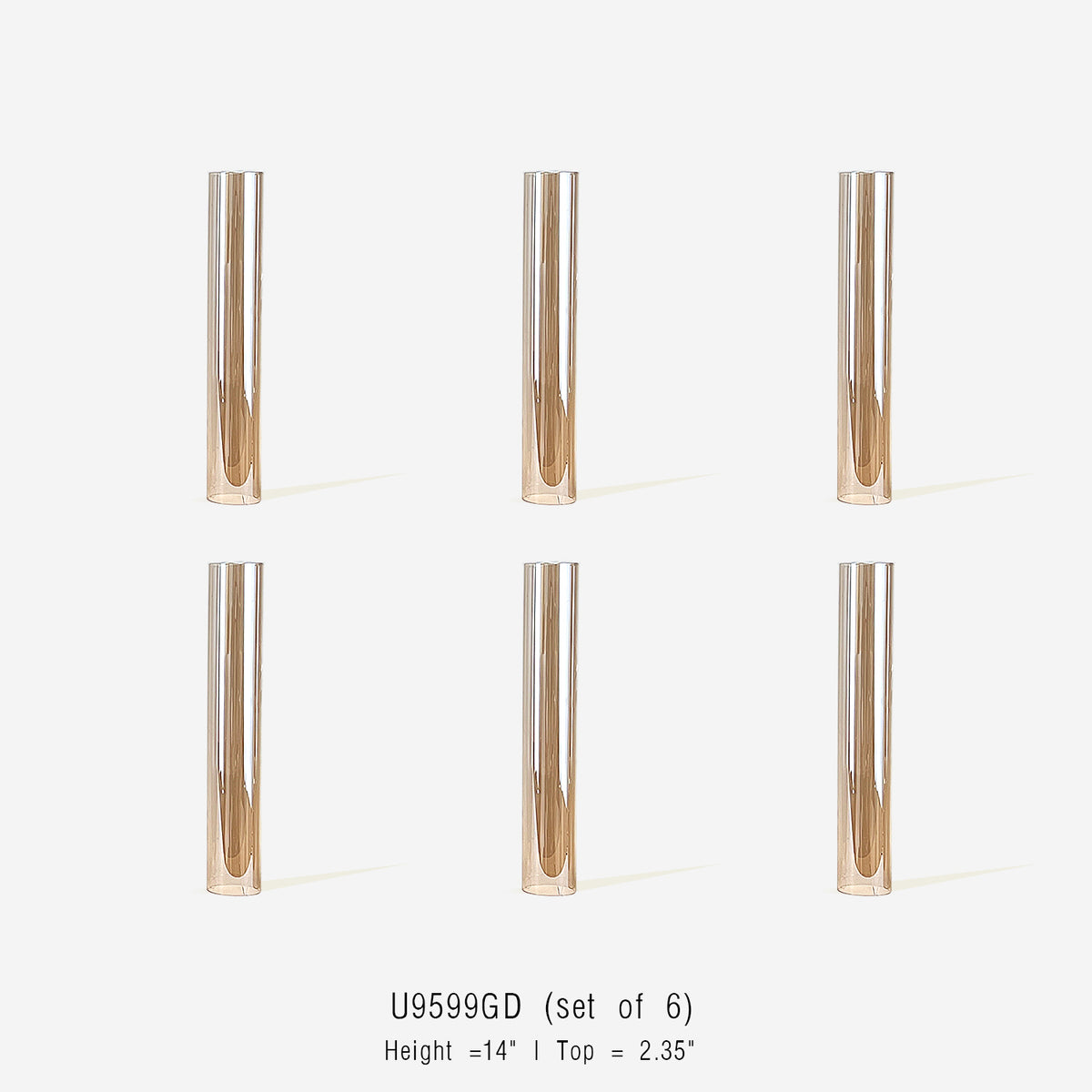Glass Chimney Hurricane Candle Holder (set of 6)