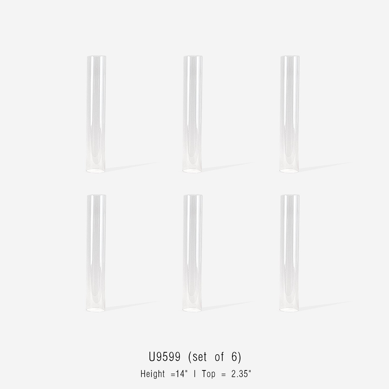 Glass Chimney Hurricane Candle Holder (set of 6)
