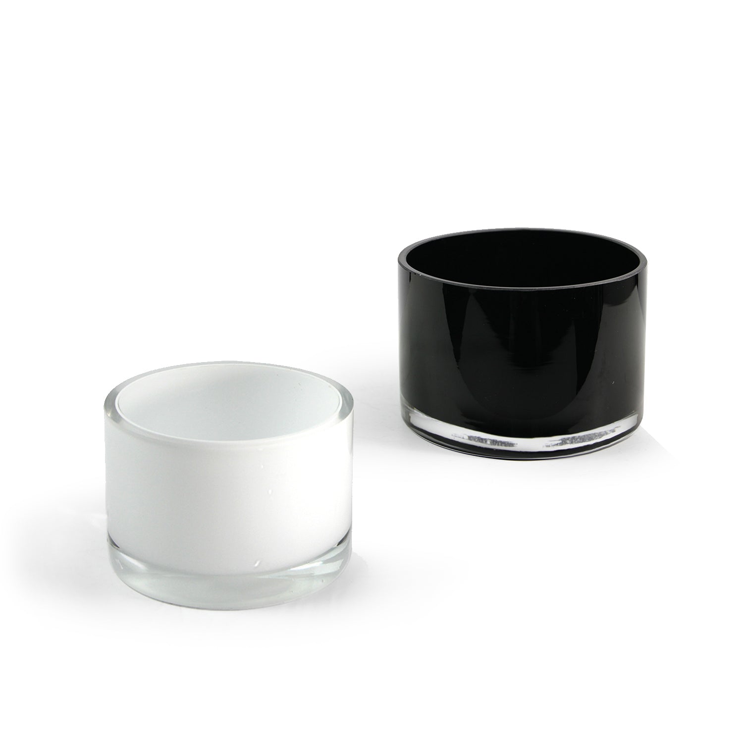 Premium Multi-Layered Glass Short Cylinder Vase