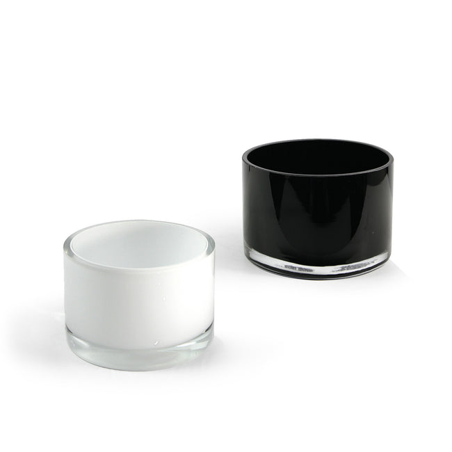 Premium Multi-Layered Glass Short Cylinder Vase