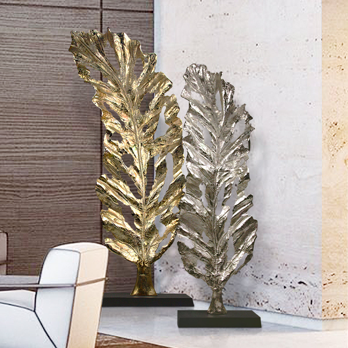 Grand Metal Leaf Sculpture | Galore Home: Luxury Home Decor, Elegant Home Furnishings, Stylish Home Accents & Contemporary Home Accessories