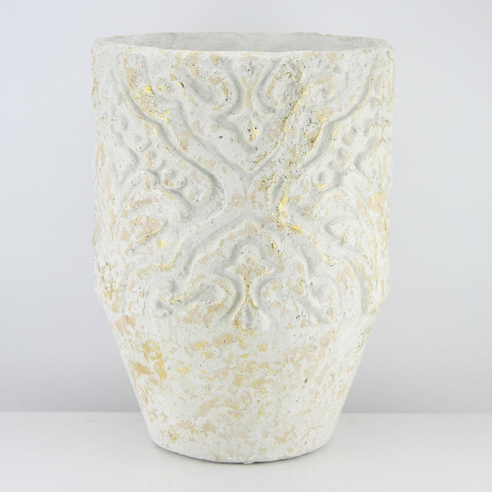 White Ceramic Planter or Tree Pot | Galore Home: Luxury Home Decor, Elegant Home Furnishings, Stylish Home Accents & Contemporary Home Accessories