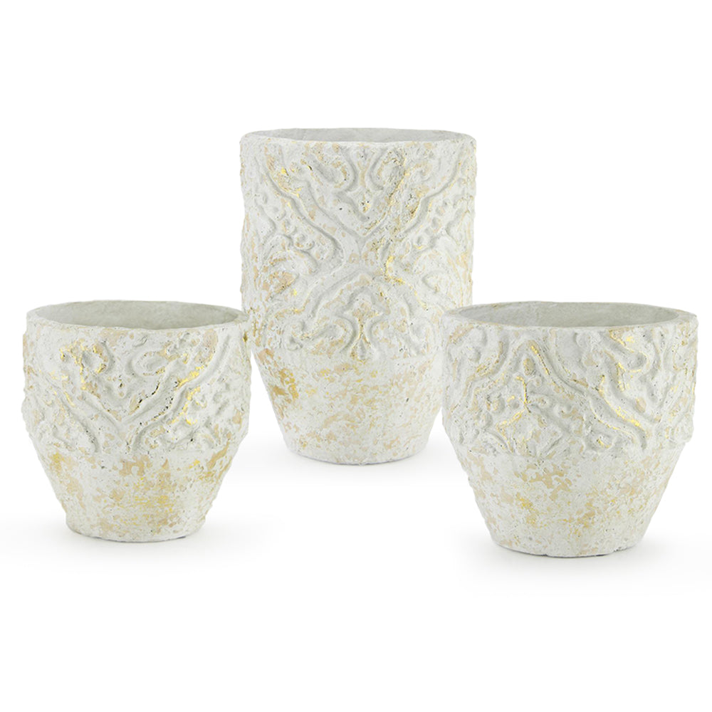 White Ceramic Planter or Tree Pot | Galore Home: Luxury Home Decor, Elegant Home Furnishings, Stylish Home Accents & Contemporary Home Accessories