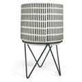 Ceramic Planter with Metal Stand | Galore Home: Luxury Home Decor, Elegant Home Furnishings, Stylish Home Accents & Contemporary Home Accessories