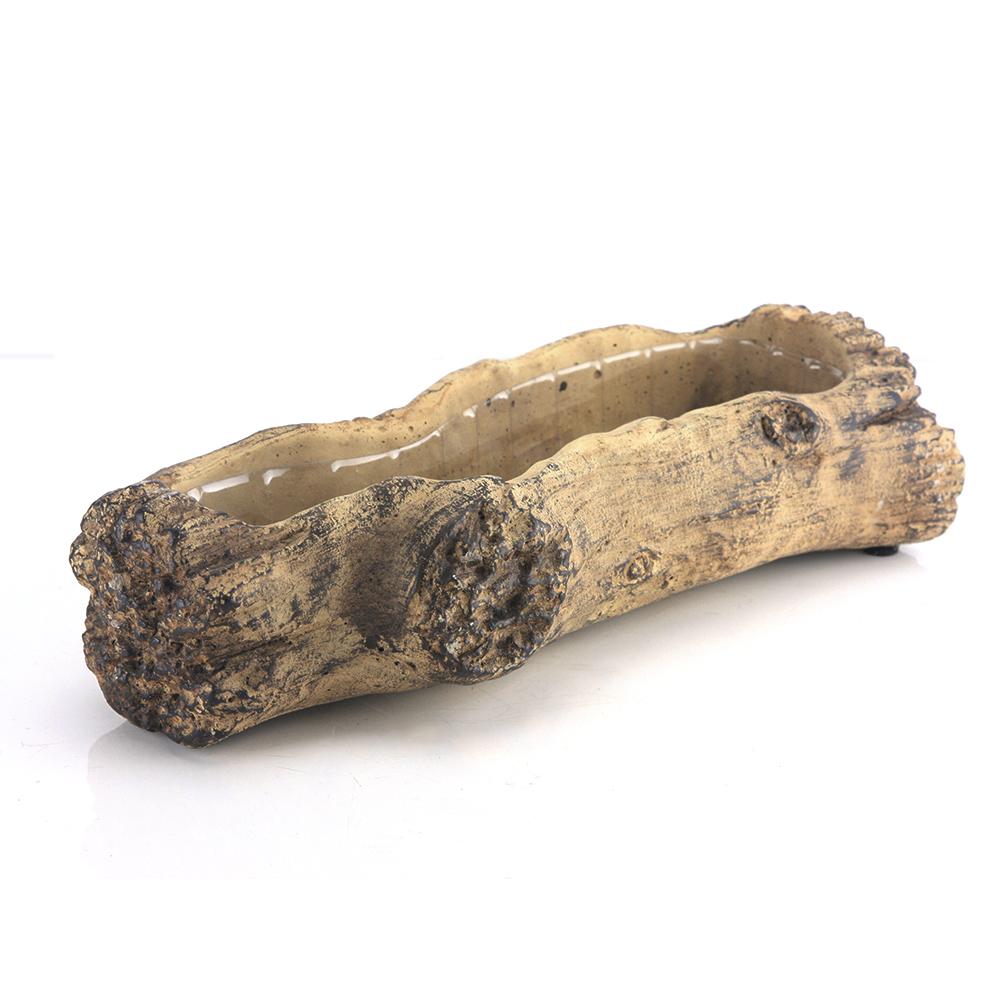 Ceramic Log Planter | Galore Home: Luxury Home Decor, Elegant Home Furnishings, Stylish Home Accents & Contemporary Home Accessories