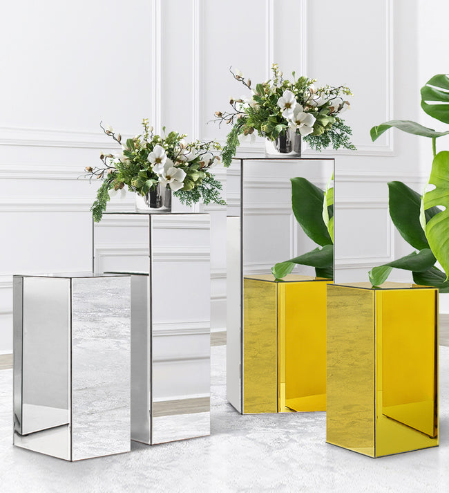 Mirror Block Column / Pedestal | Galore Home: Luxury Home Decor, Elegant Home Furnishings, Stylish Home Accents & Contemporary Home Accessories