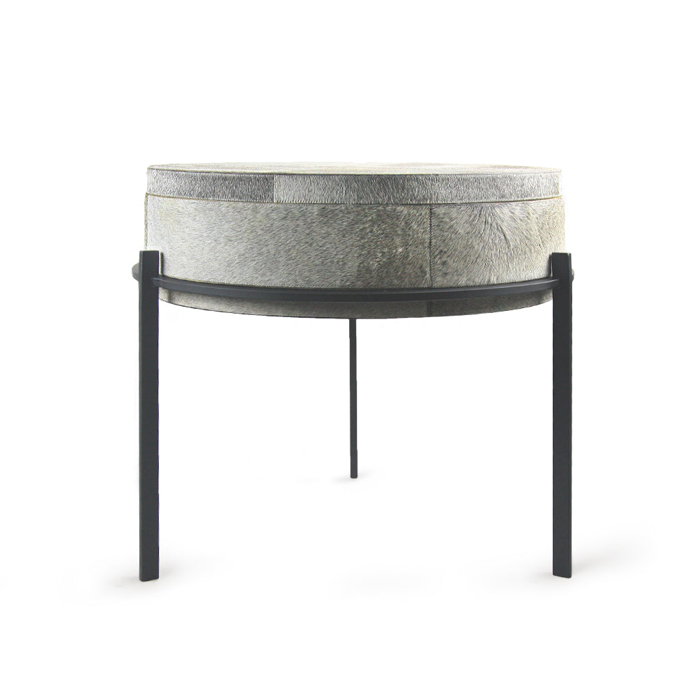Frosted Leather Side Table | Galore Home: Luxury Home Decor, Elegant Home Furnishings, Stylish Home Accents & Contemporary Home Accessories