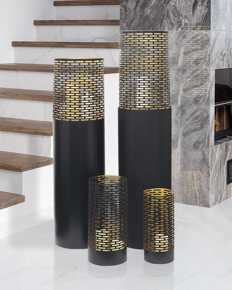 Mandala Floor Hurricane Candle Column | Galore Home: Luxury Home Decor, Elegant Home Furnishings, Stylish Home Accents & Contemporary Home Accessories