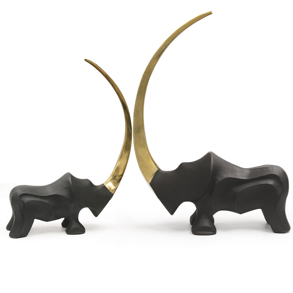Crescent Rhino Figurine | Galore Home: Luxury Home Decor, Elegant Home Furnishings, Stylish Home Accents & Contemporary Home Accessories