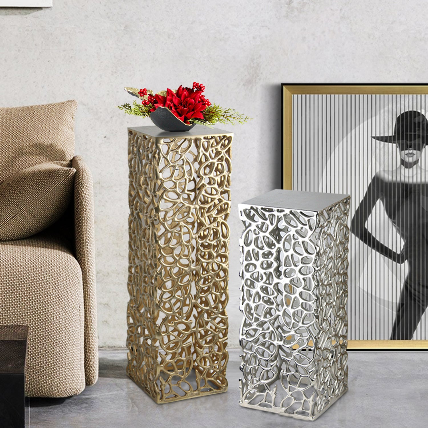 Metal Twig Display Pedestal | Galore Home: Luxury Home Decor, Elegant Home Furnishings, Stylish Home Accents & Contemporary Home Accessories