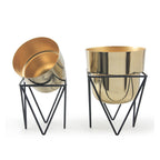 Jigsaw Metal Planter with Stand | Galore Home: Luxury Home Decor, Elegant Home Furnishings, Stylish Home Accents & Contemporary Home Accessories