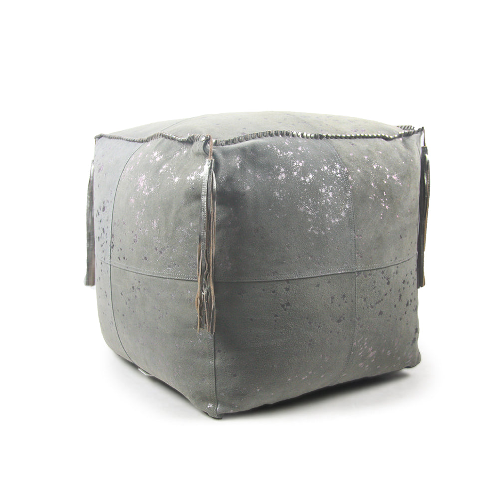 Metallic Dappled Ottoman / Pouf / Foot Rest | Galore Home: Luxury Home Decor, Elegant Home Furnishings, Stylish Home Accents & Contemporary Home Accessories