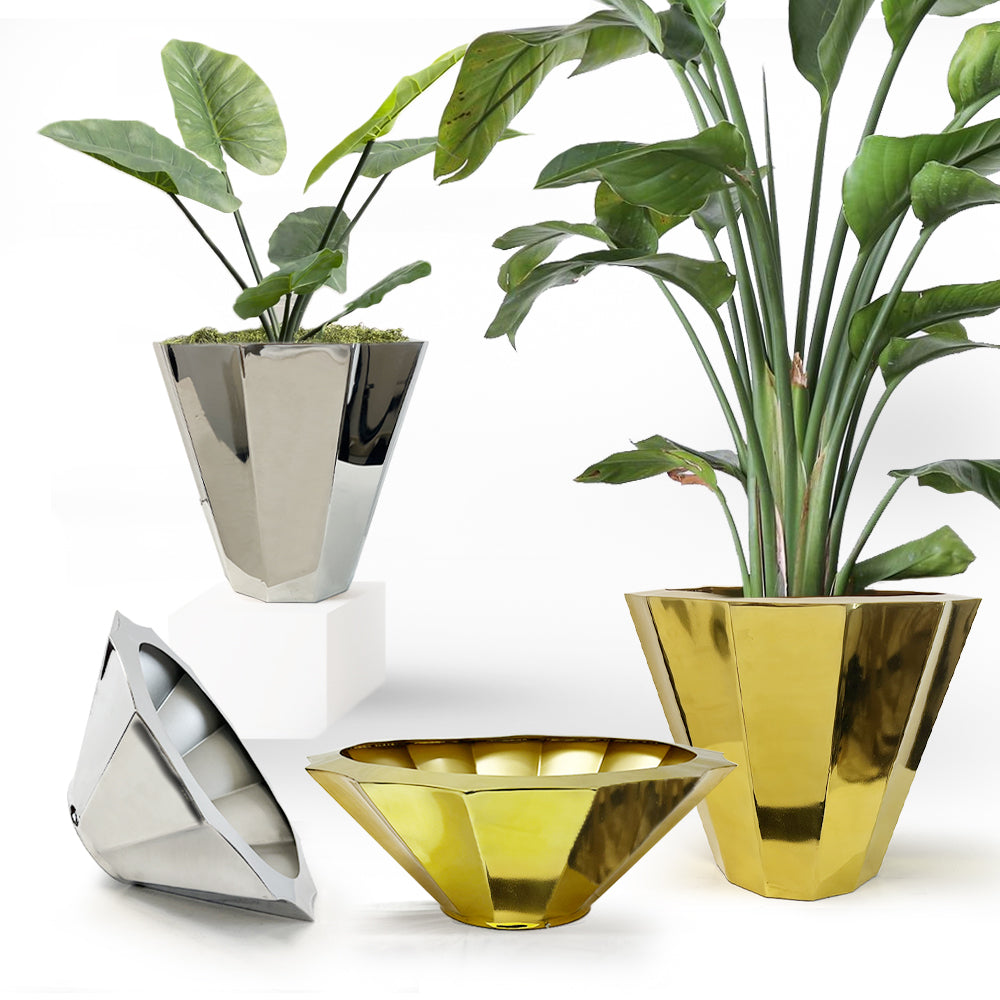 Geometric Floor Planter Bowl | Galore Home: Luxury Home Decor, Elegant Home Furnishings, Stylish Home Accents & Contemporary Home Accessories