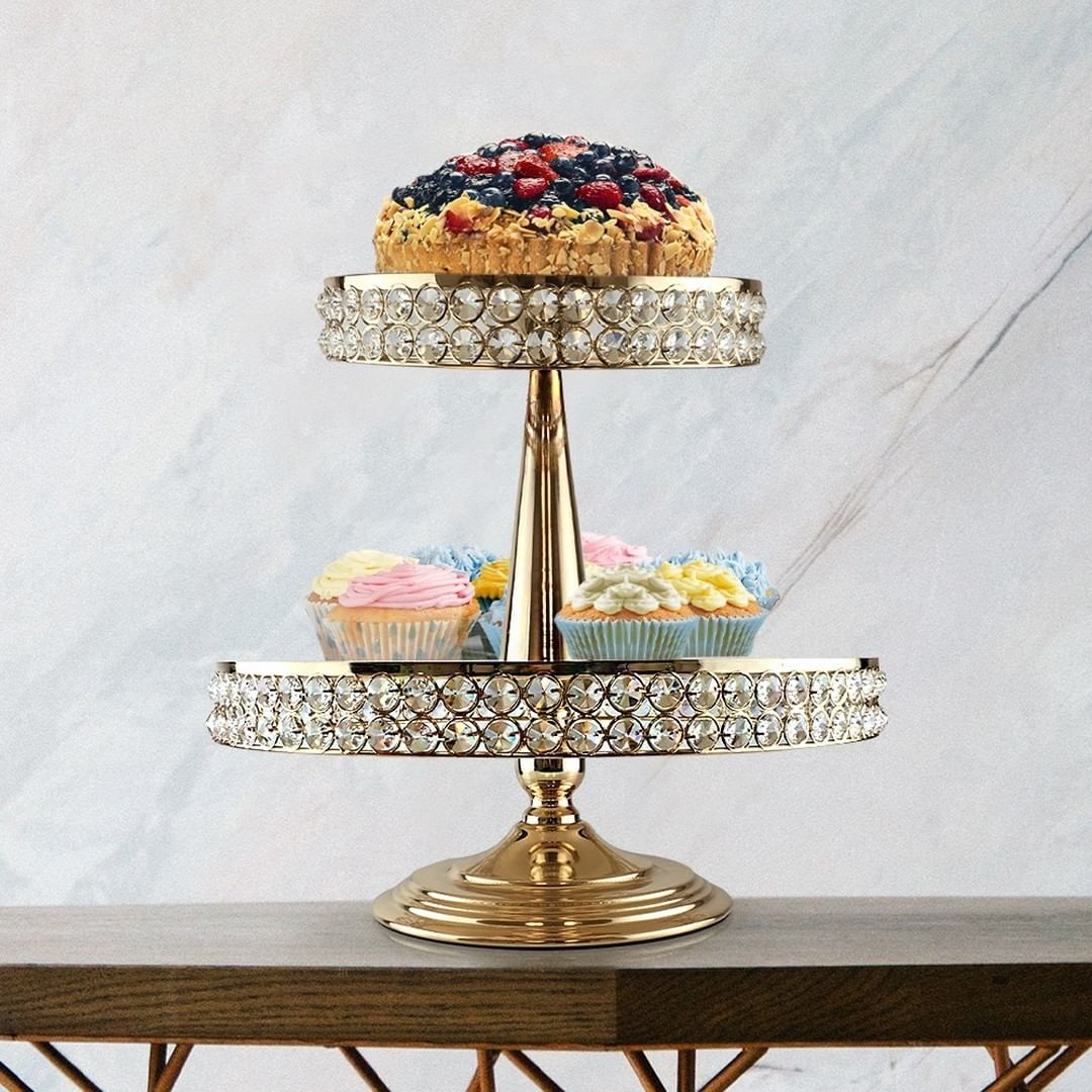 Mirror Top Crystal Cake Stand - Etsy
