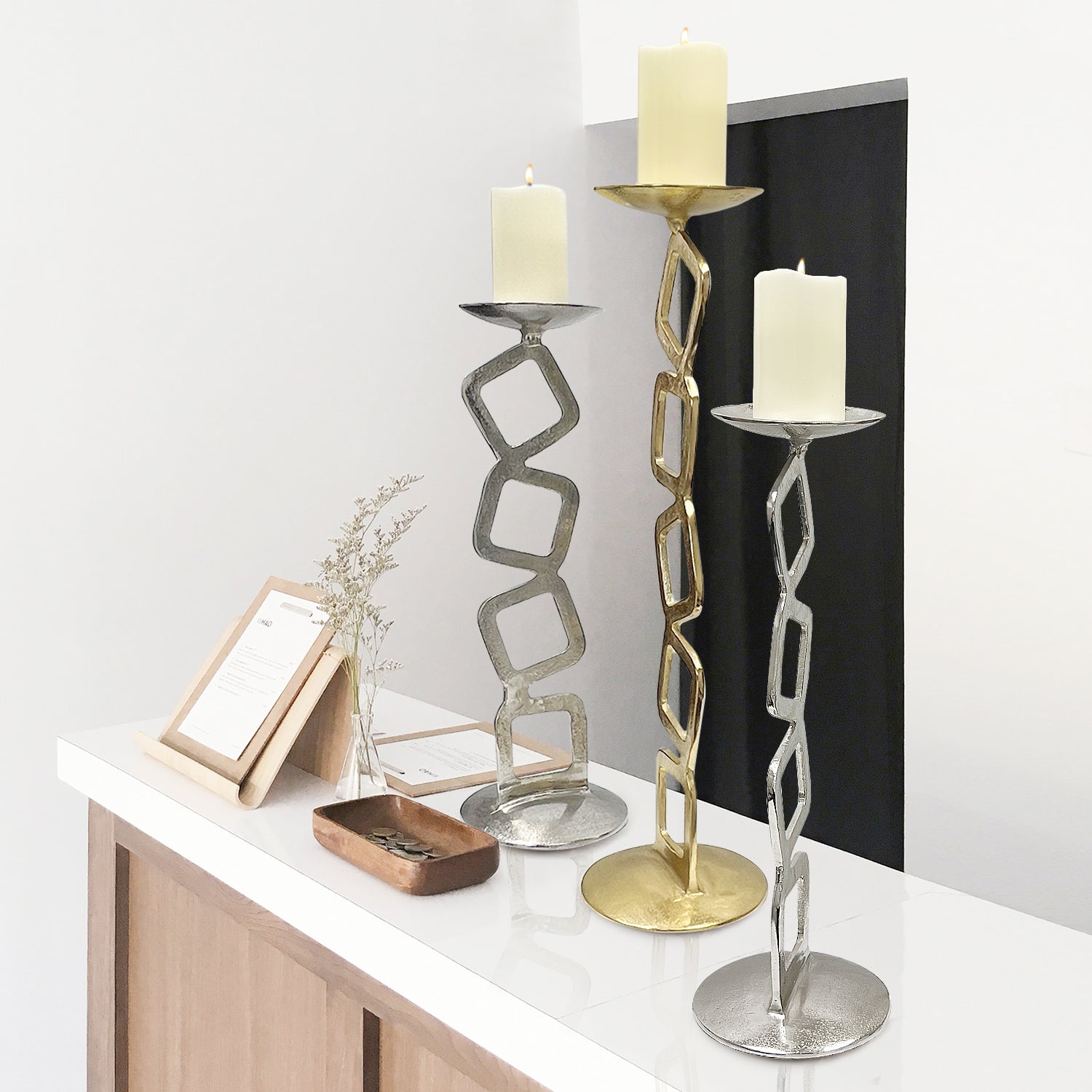 Geometric Candle Holder | Galore Home: Luxury Home Decor, Elegant Home Furnishings, Stylish Home Accents & Contemporary Home Accessories