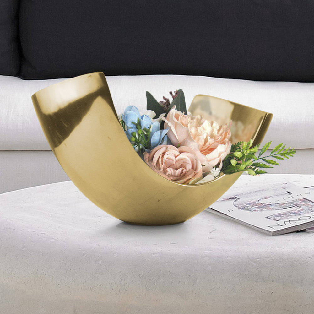 Metal Curve Vase | Galore Home: Luxury Home Decor, Elegant Home Furnishings, Stylish Home Accents & Contemporary Home Accessories