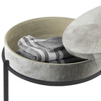Frosted Leather Side Table | Galore Home: Luxury Home Decor, Elegant Home Furnishings, Stylish Home Accents & Contemporary Home Accessories