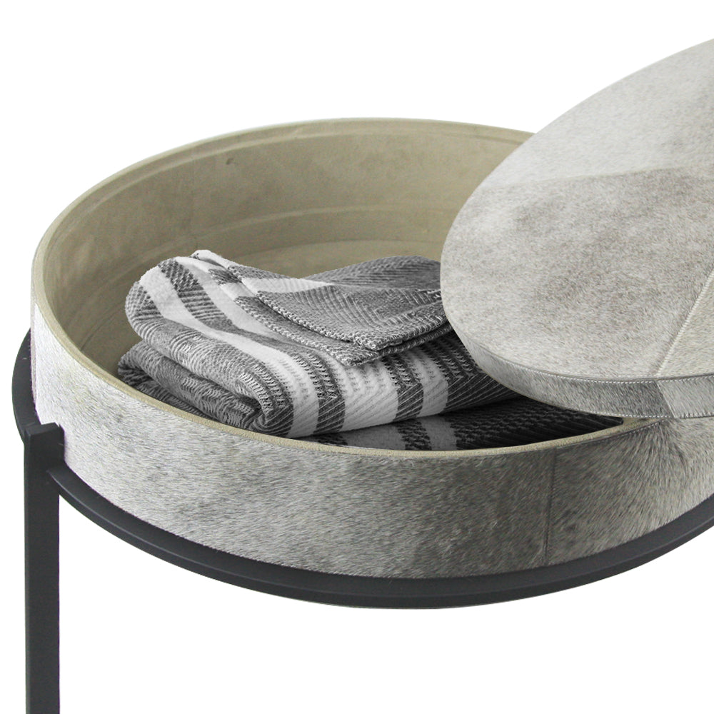 Frosted Leather Side Table | Galore Home: Luxury Home Decor, Elegant Home Furnishings, Stylish Home Accents & Contemporary Home Accessories