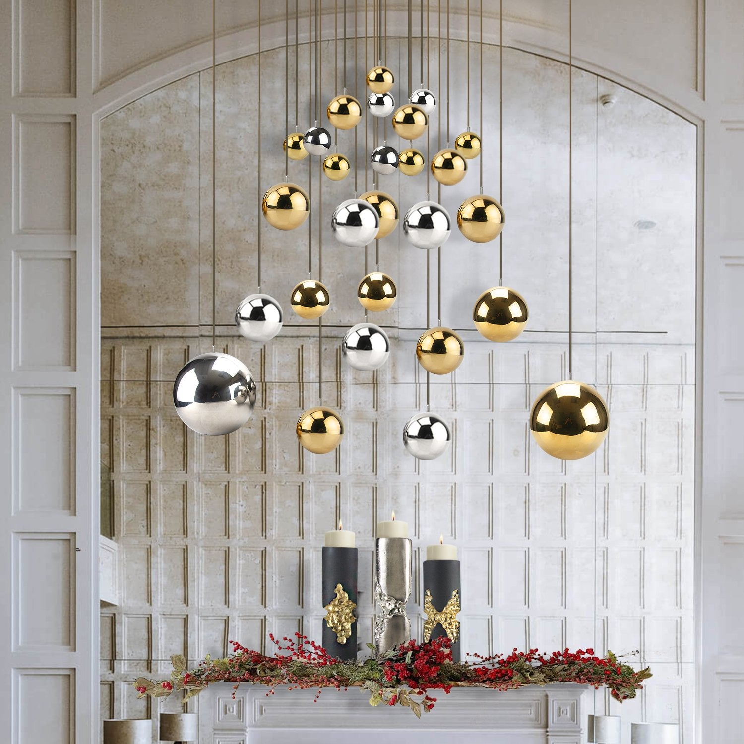 Hanging Stainless Steel Ball | Galore Home: Luxury Home Decor, Elegant Home Furnishings, Stylish Home Accents & Contemporary Home Accessories