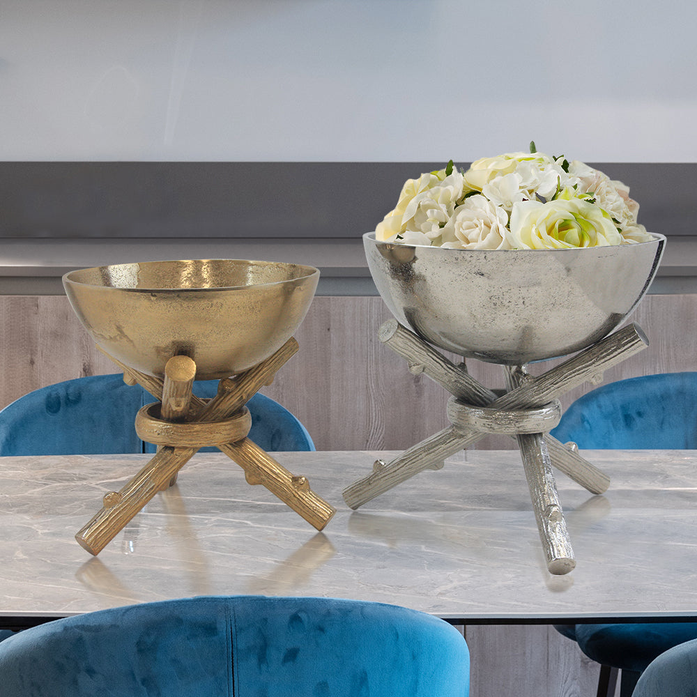 Bonfire Metal Bowl on Stand | Galore Home: Luxury Home Decor, Elegant Home Furnishings, Stylish Home Accents & Contemporary Home Accessories