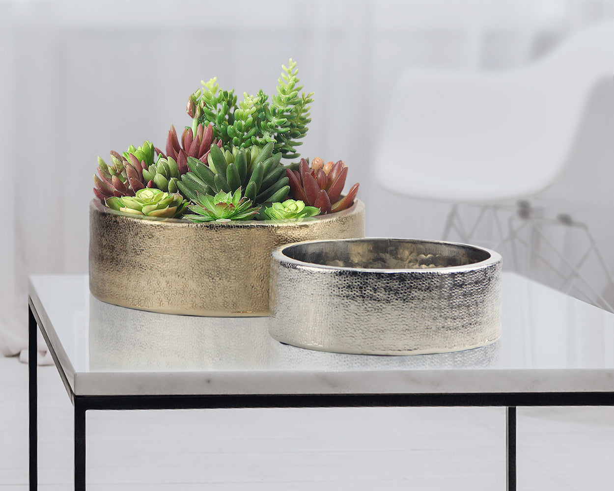 Resonance Metal Planter | Galore Home: Luxury Home Decor, Elegant Home Furnishings, Stylish Home Accents & Contemporary Home Accessories