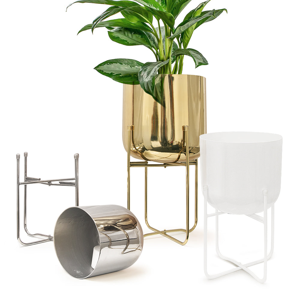 golden plant pot with stand Bell Pot with Stand