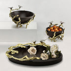 Wood Bowl on Metal Stand | Galore Home: Luxury Home Decor, Elegant Home Furnishings, Stylish Home Accents & Contemporary Home Accessories