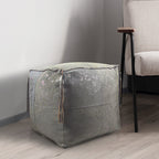 Metallic Dappled Ottoman / Pouf / Foot Rest | Galore Home: Luxury Home Decor, Elegant Home Furnishings, Stylish Home Accents & Contemporary Home Accessories