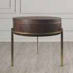 Leather Coffee Side Table