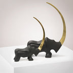 Crescent Rhino Figurine | Galore Home: Luxury Home Decor, Elegant Home Furnishings, Stylish Home Accents & Contemporary Home Accessories