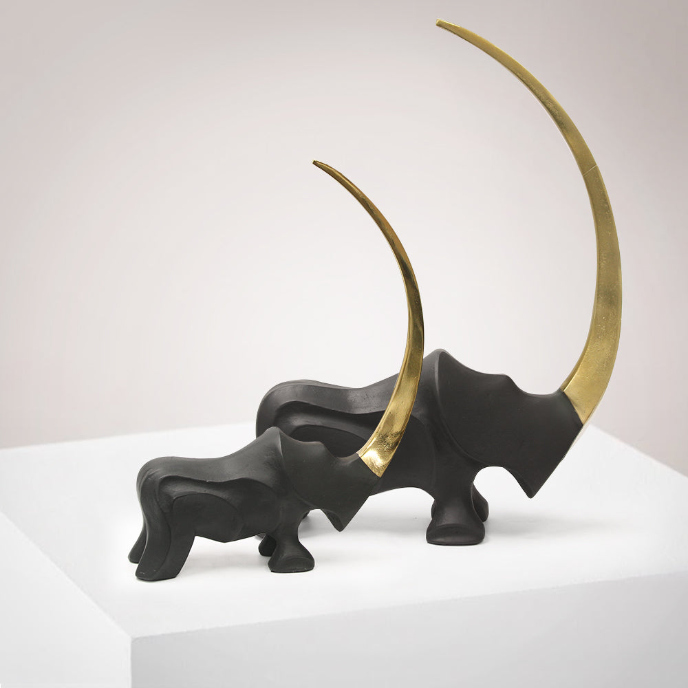 Crescent Rhino Figurine | Galore Home: Luxury Home Decor, Elegant Home Furnishings, Stylish Home Accents & Contemporary Home Accessories