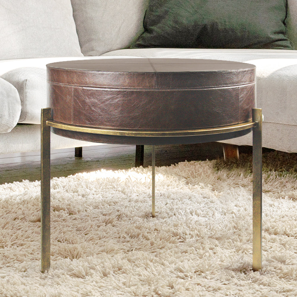 Leather Coffee Side Table | Galore Home: Luxury Home Decor, Elegant Home Furnishings, Stylish Home Accents & Contemporary Home Accessories