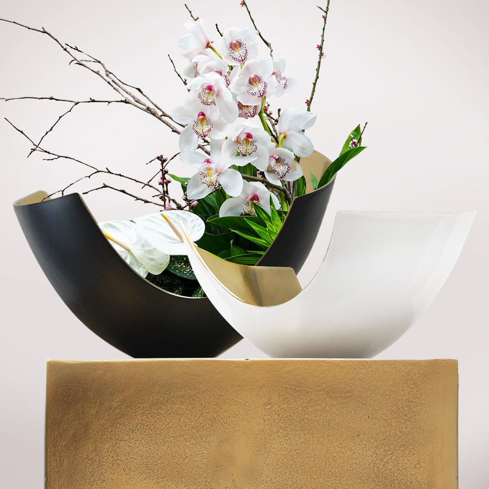 Metal Curve Vase | Galore Home: Luxury Home Decor, Elegant Home Furnishings, Stylish Home Accents & Contemporary Home Accessories