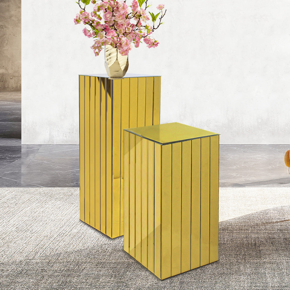Segmented Mirror Display Block Column / Pedestal | Galore Home: Luxury Home Decor, Elegant Home Furnishings, Stylish Home Accents & Contemporary Home Accessories