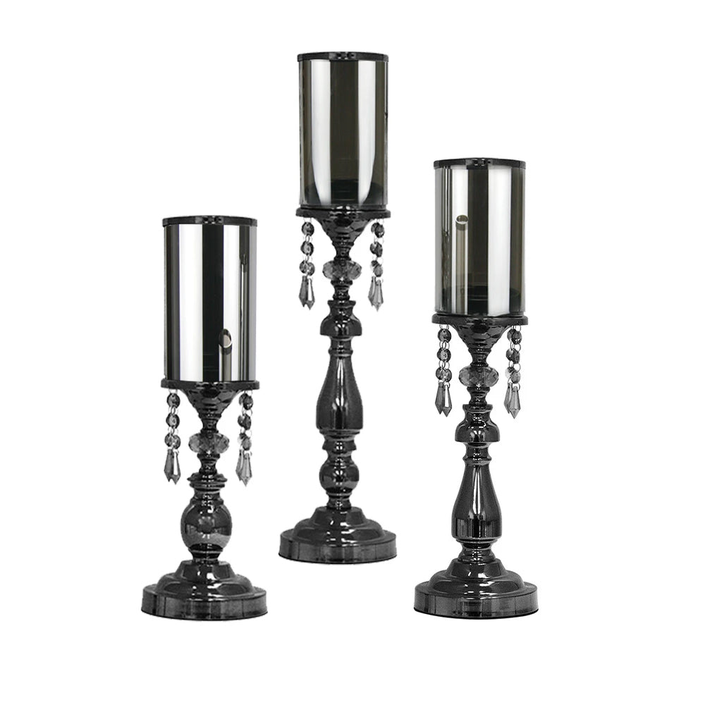 Black Crystal Candle Stand | Galore Home: Luxury Home Decor, Elegant Home Furnishings, Stylish Home Accents & Contemporary Home Accessories