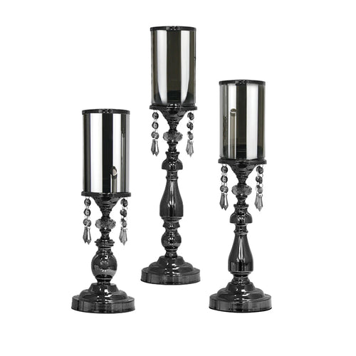 Black Crystal Candle Stand | Galore Home: Luxury Home Decor, Elegant Home Furnishings, Stylish Home Accents & Contemporary Home Accessories