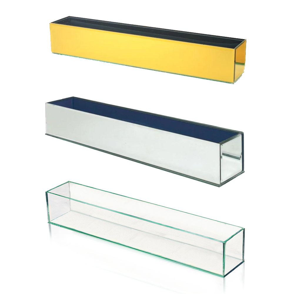 mirrored planter pots Mirror Glass Rectangle Planter
