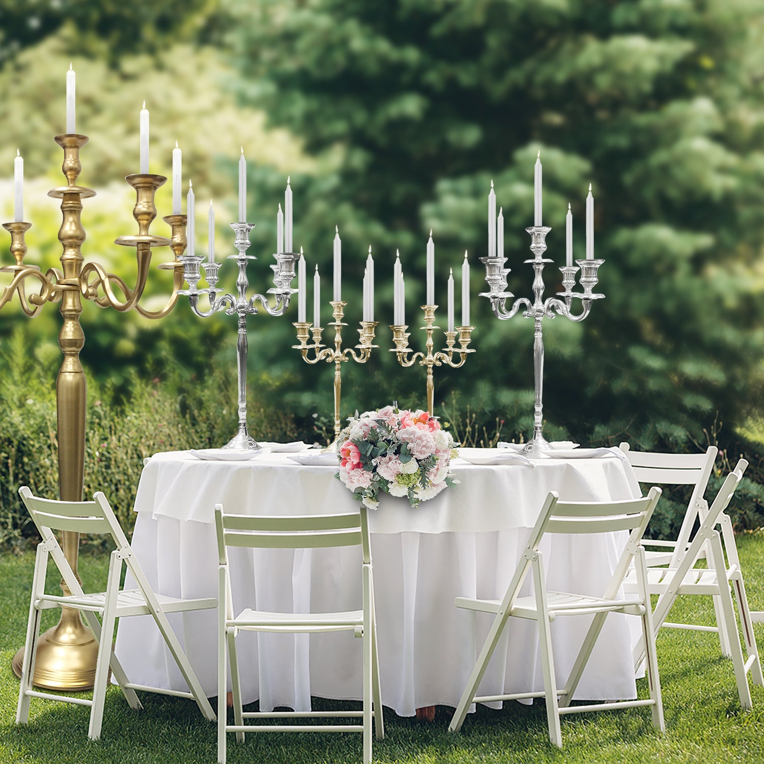 5 Arm Candelabra Candle Holder | Galore Home: Luxury Home Decor, Elegant Home Furnishings, Stylish Home Accents & Contemporary Home Accessories