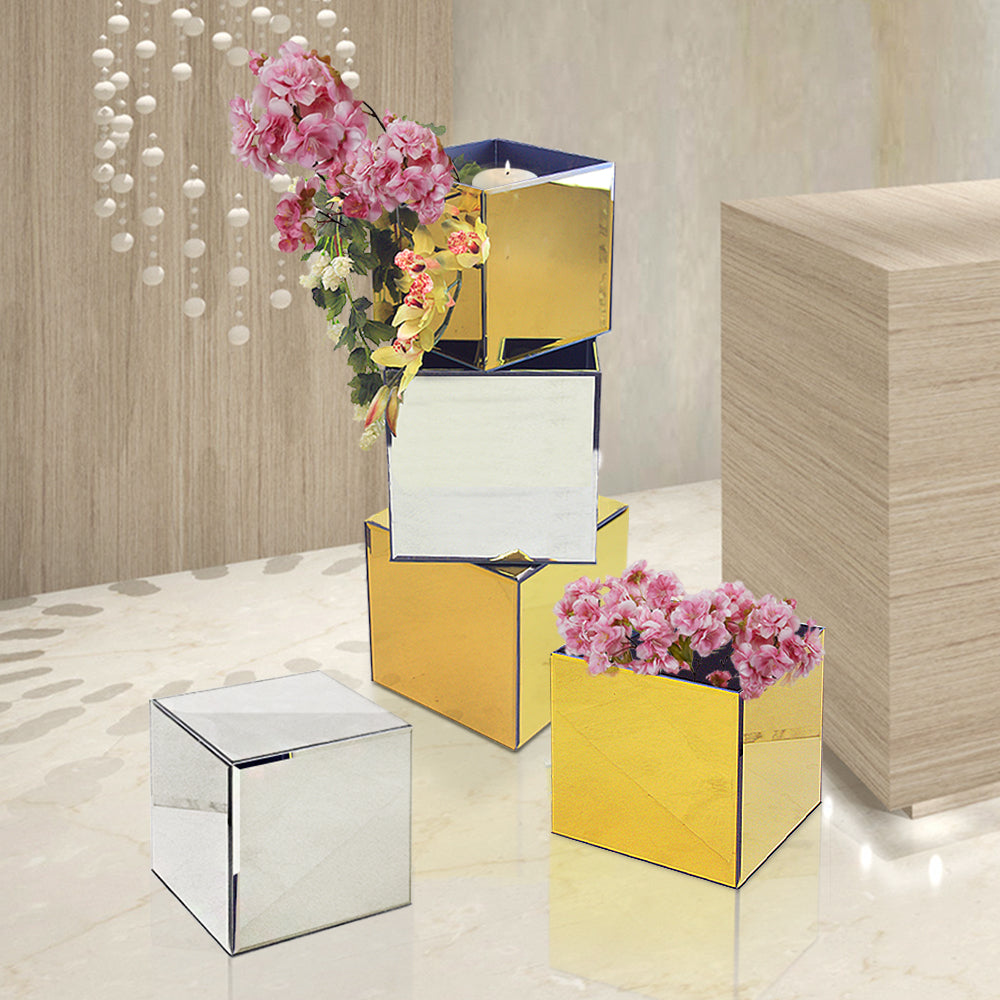 Reversible Mirror Floral Aquarium Cube | Galore Home: Luxury Home Decor, Elegant Home Furnishings, Stylish Home Accents & Contemporary Home Accessories
