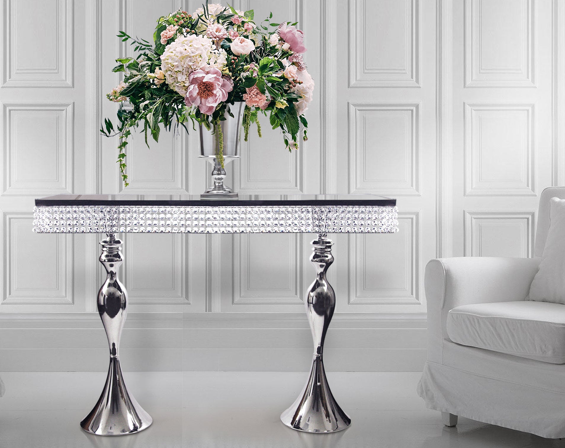 Crystal Console Entryway Table | Modern Luxury Home Furniture - Galore Home