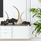 Crescent Rhino Figurine | Galore Home: Luxury Home Decor, Elegant Home Furnishings, Stylish Home Accents & Contemporary Home Accessories