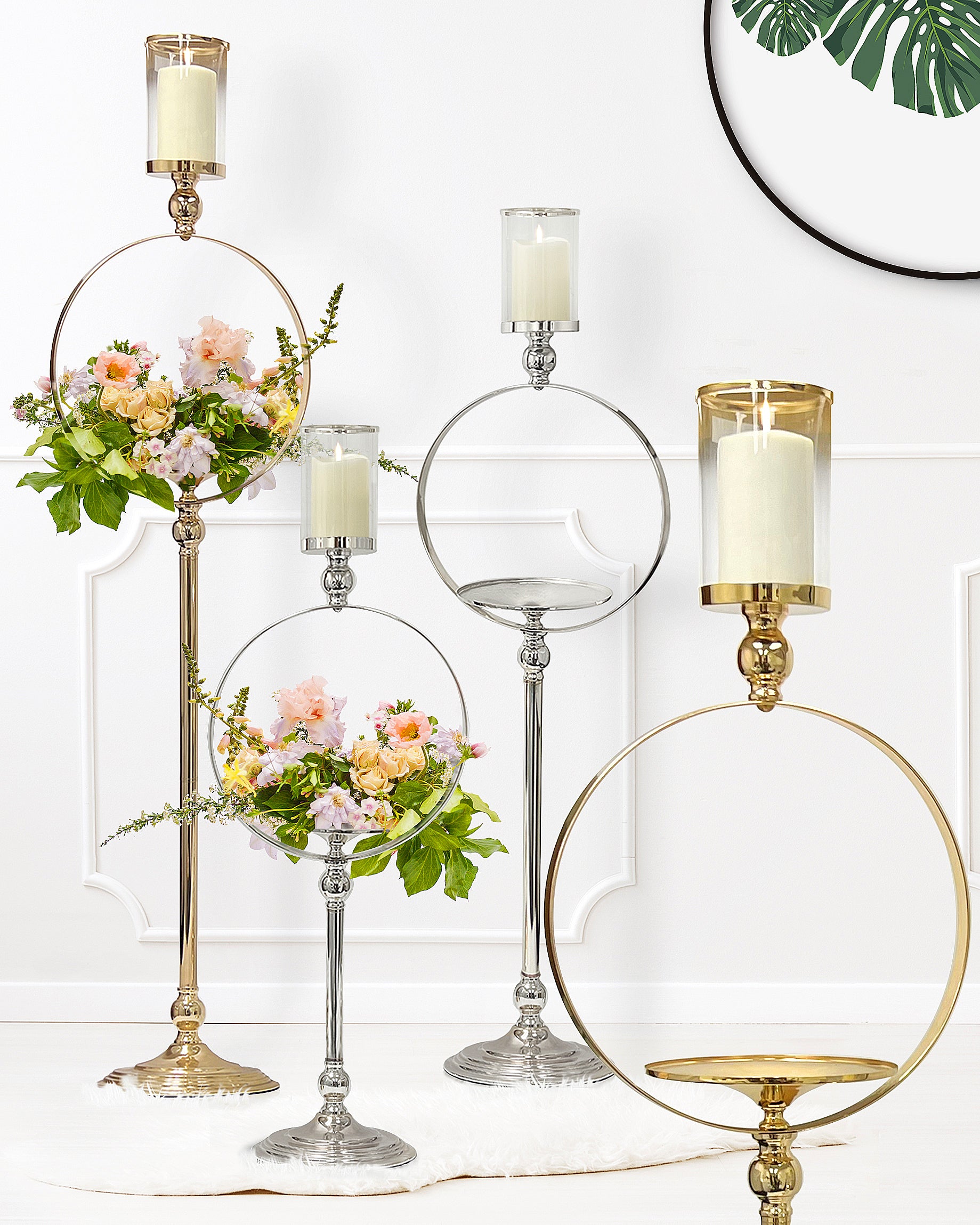 Halo Floor Candle Flower Stand | Galore Home: Luxury Home Decor, Elegant Home Furnishings, Stylish Home Accents & Contemporary Home Accessories