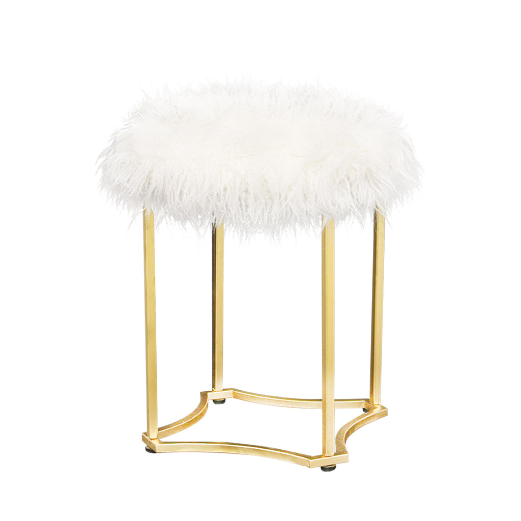Alpaca Fur Stool | Galore Home: Luxury Home Decor, Elegant Home Furnishings, Stylish Home Accents & Contemporary Home Accessories