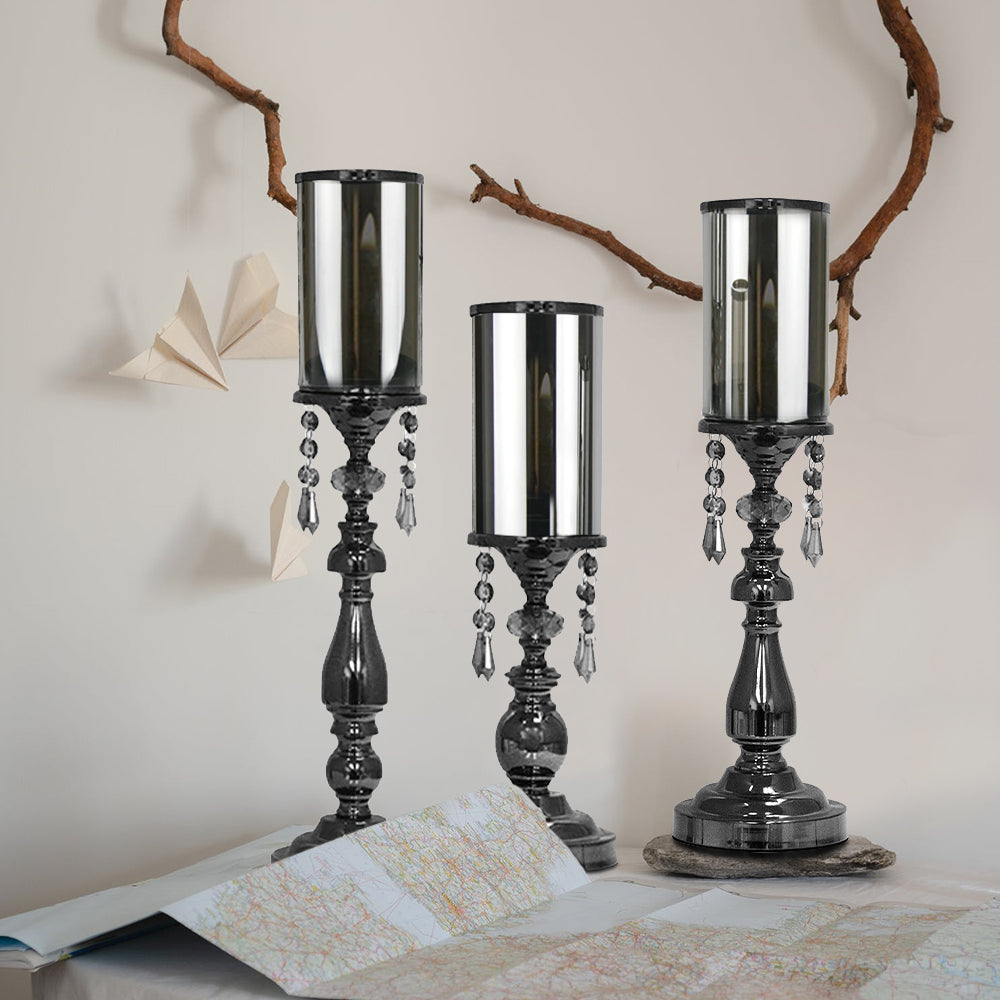 Black Crystal Candle Stand | Galore Home: Luxury Home Decor, Elegant Home Furnishings, Stylish Home Accents & Contemporary Home Accessories