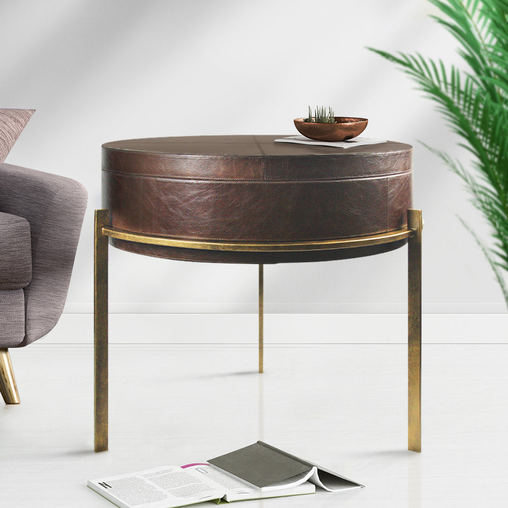 Leather Coffee Side Table | Galore Home: Luxury Home Decor, Elegant Home Furnishings, Stylish Home Accents & Contemporary Home Accessories