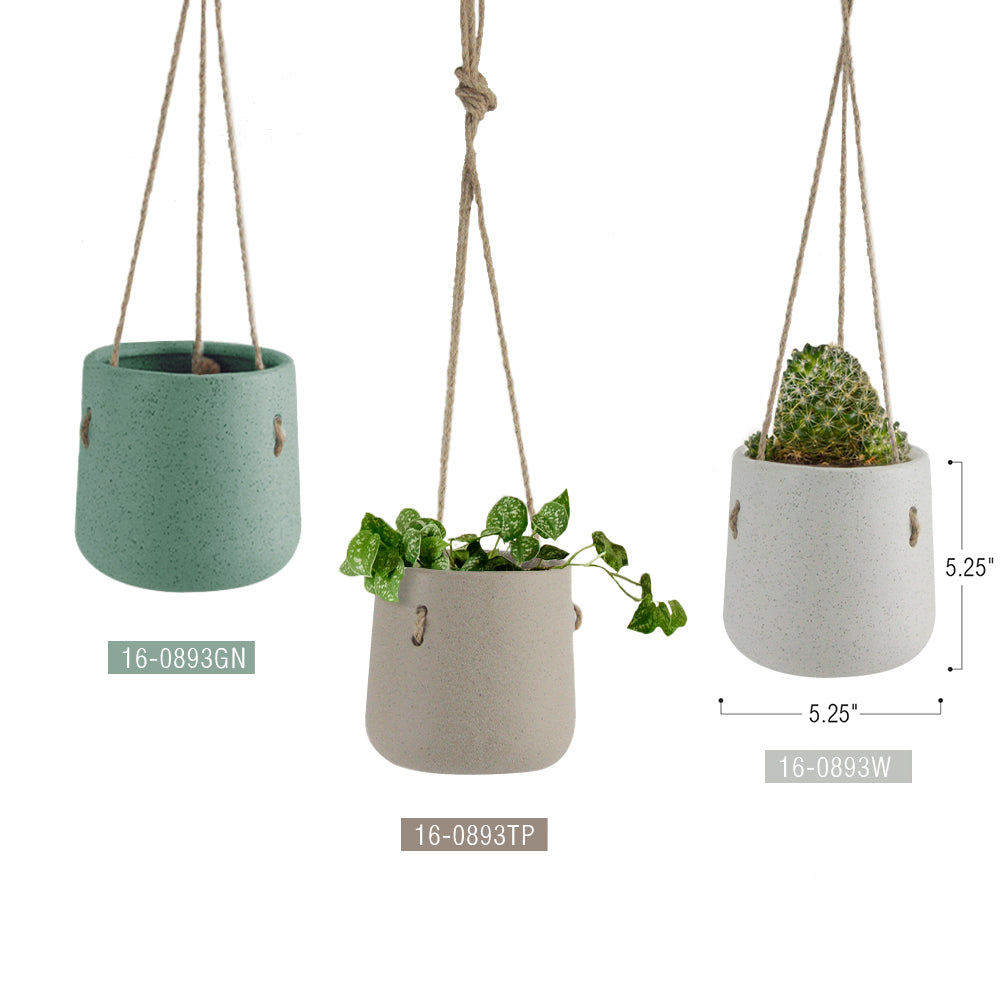Modern Hanging Ceramic Pot Planter | Galore Home: Luxury Home Decor, Elegant Home Furnishings, Stylish Home Accents & Contemporary Home Accessories